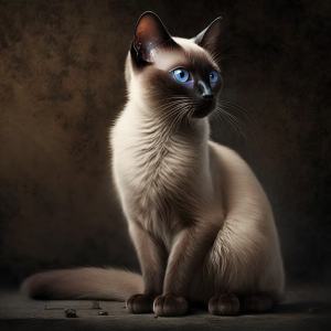 Siamese Cat with crystal eyes